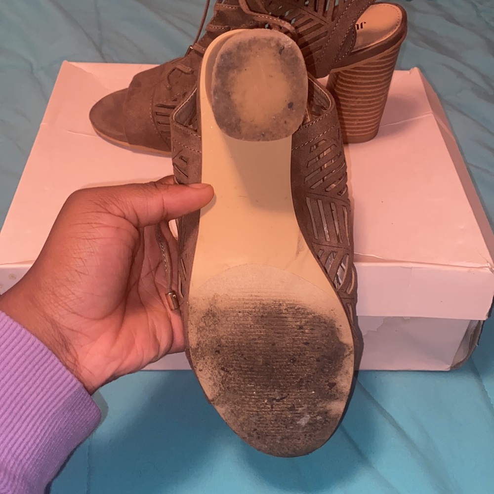 Camel Green Bootie Heels - image 4